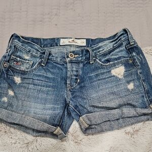 Hollister Women's Distressed Blue Jean Shorts